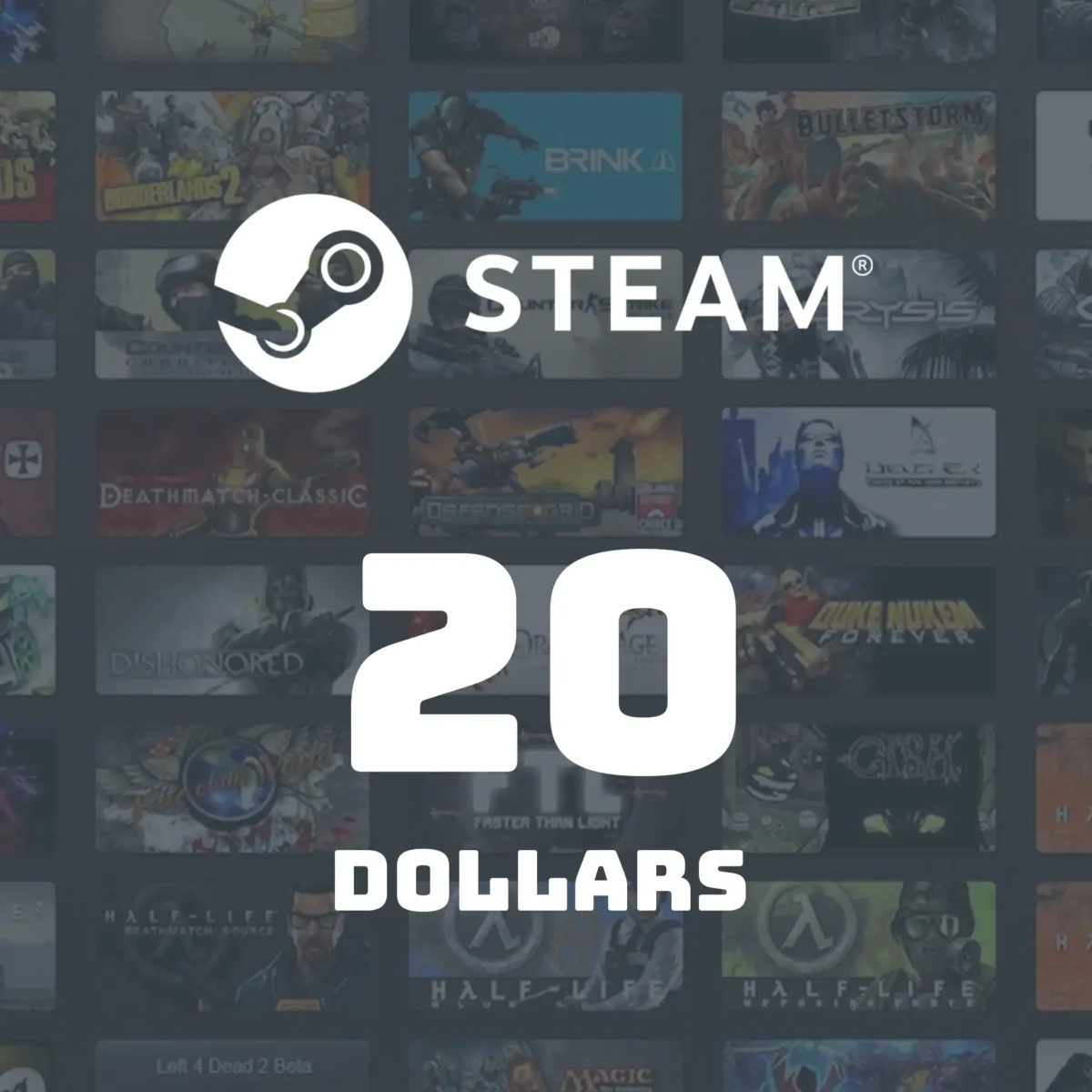 Steam Wallet Gift Card 20 USD Key - Image 1