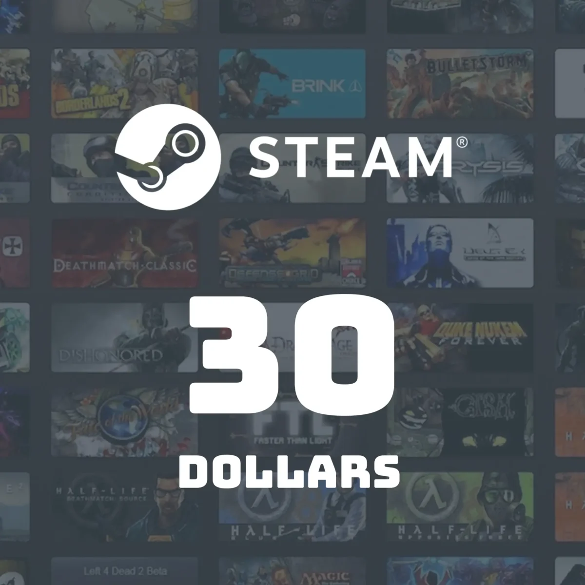 Steam Wallet Gift Card 30 USD Key - Image 1