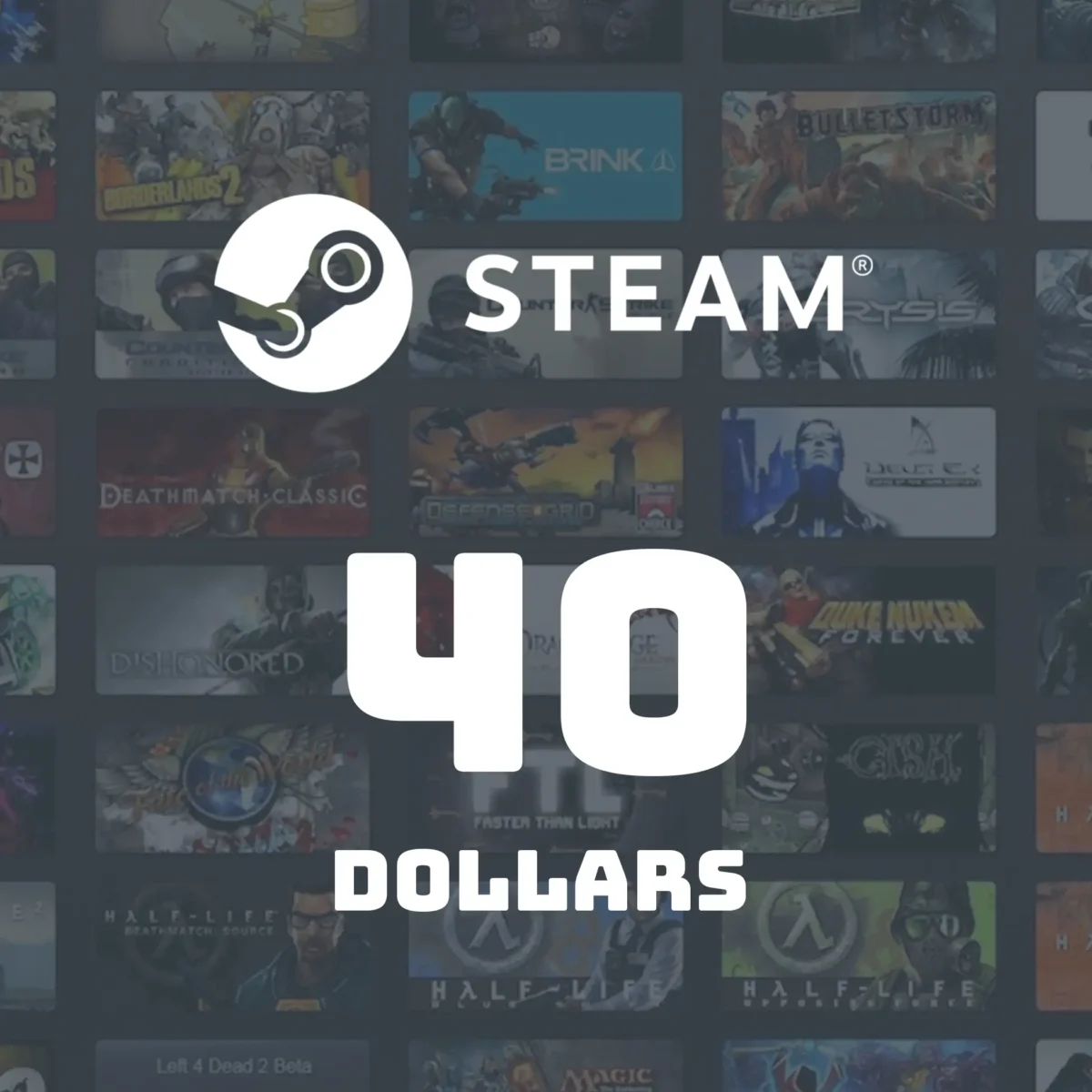 Steam Wallet Gift Card 40 USD Key - Image 1