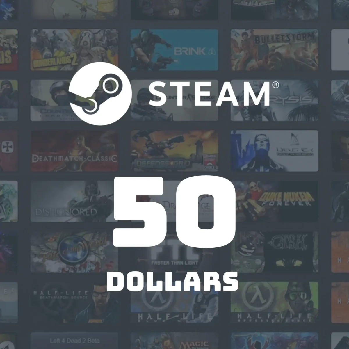 Steam Wallet Gift Card 50 USD Key - Image 1